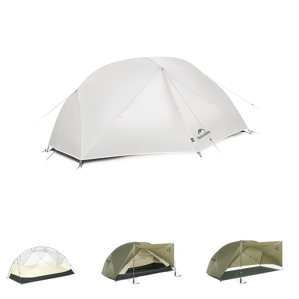 Naturehike Mongar PRO Base Tent 1.42kg Lightweight Spacious Waterproof Pressure PU3000mm Tarp Compact Ventilation Stability Windproof 1-3 People Wall