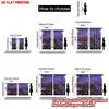 2D flat printing 2pcs Curtain Cityscape Night View Digital Printed Polyester Drapes Family Party for All Occasions for Bedroom