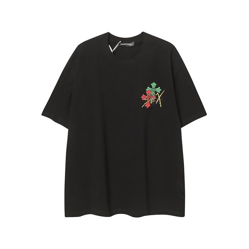 

Красочная футболка с принтом креста на санскрите, повседневная, с круглым вырезом - Унисекс, с коротким рукавом Medium чёрный