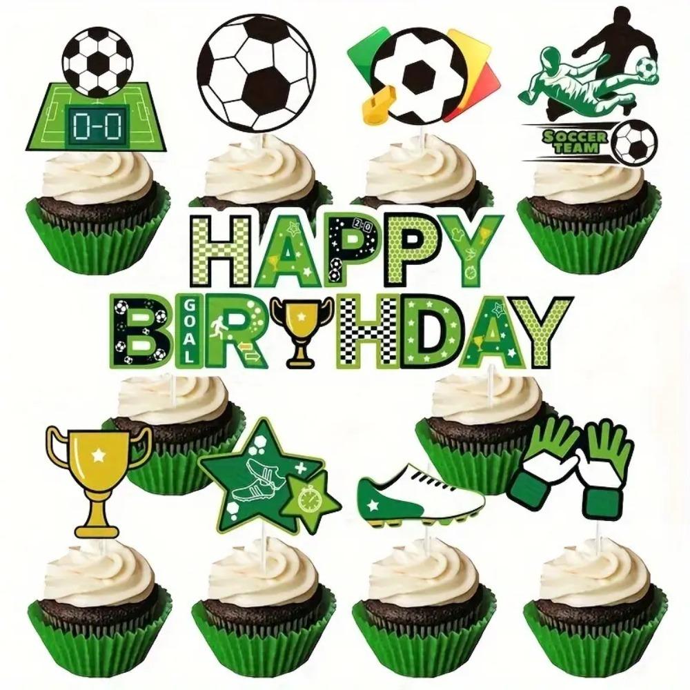 

40 шт. набор украшений для торта на футбольную тематику в виде мультяшных кексов, спортивные мероприятия 40pcs