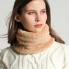 Women Thermal Scarf Solid Color Cold Weather Warm Scarf High Collar Coral Fleece Winter Comfortable Neck Wrap