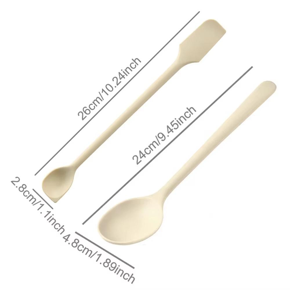Multifunctional Silicone Scraper Mini Double-headed 2-in-1 Fruit Jam Cosmetic Bottle Spatula Spoon Kitchen Cooking Baking Tools