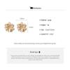 White Acrylic Flocking Three-dimensional Flowers Stud Earrings for Women Sweet Floral Girl Earring Versatile Fashion Ear Jewelry