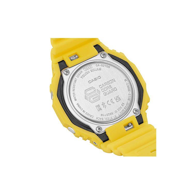 Casio G-Shock Classic Octagonal Carbon Fiber Core Protective Dual Display Waterproof Sports Quartz Watch Men watches Black GA-B2100C-9APR