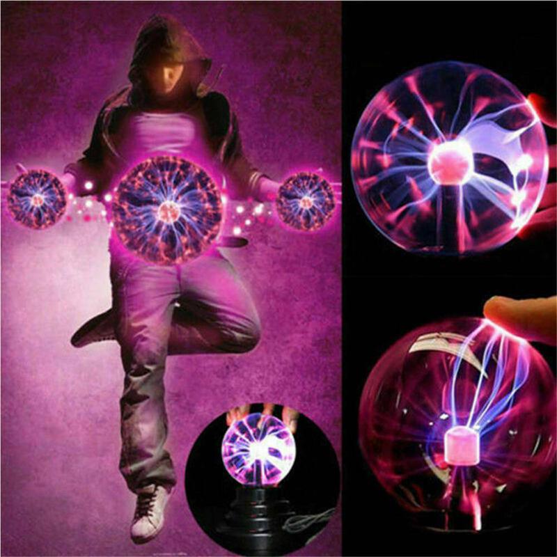 Glass Magic Plasma Ball Light Large Table Lights Sphere Night Lamp Touch Us