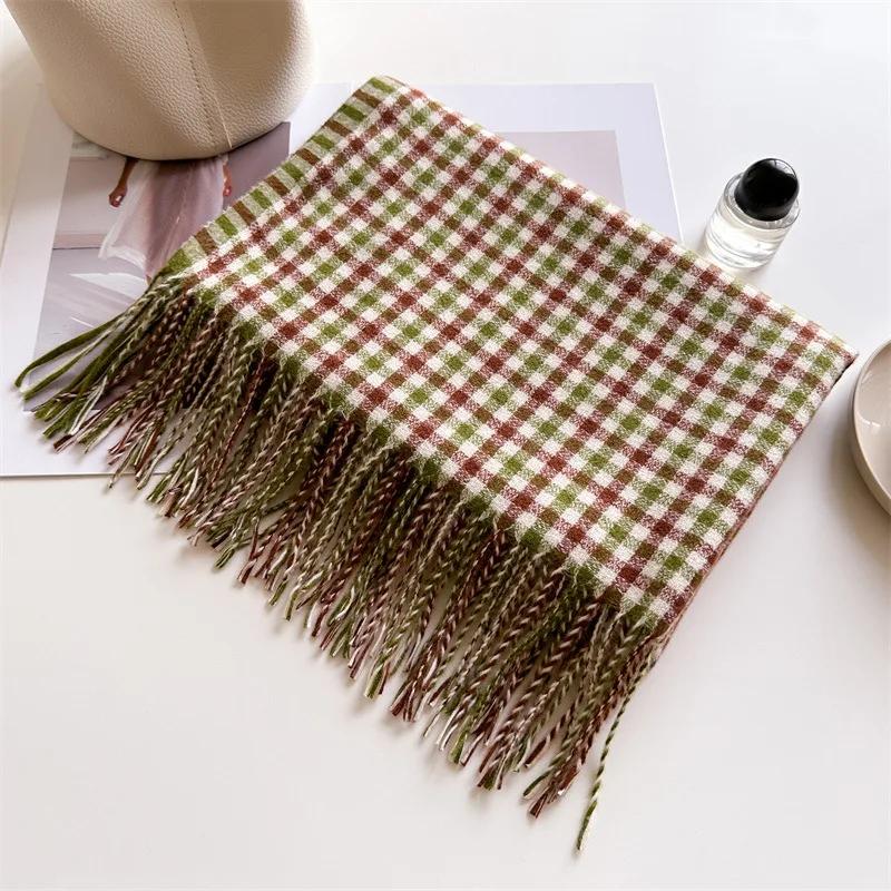

New Cashmere Imitation Fashion Scarf Wraps Men Women Autumn Winter Warm Scarves Unisex Thickening Shawl Neckerchief Accessories 206x68cm