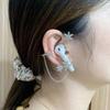 Bling Strass Schmetterling Kopfhörer Lanyard Anti-Verlust Verstellbarer Ohrclip Halter Universell für die meisten kabellosen Ohrhörer Mädchen Geschenke