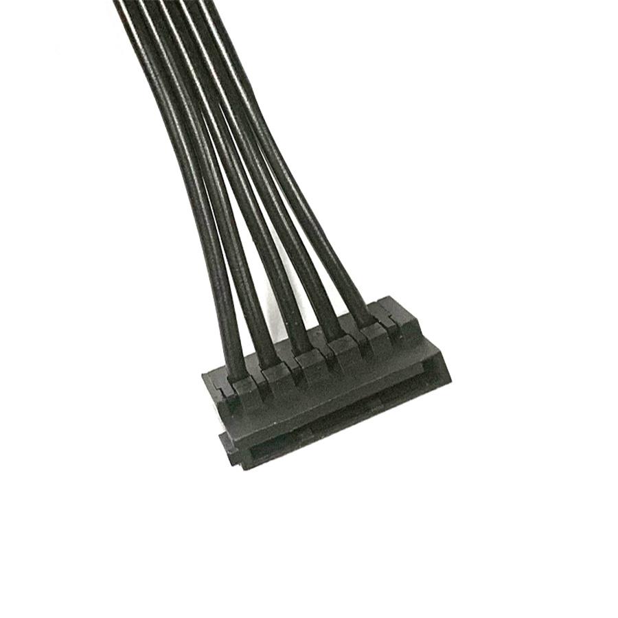 PC Server 4pin IDE Molex 1 To 5 SATA 15pin Splitter Hard Drive HDD SSD Power Supply Cable Cord 18AWG