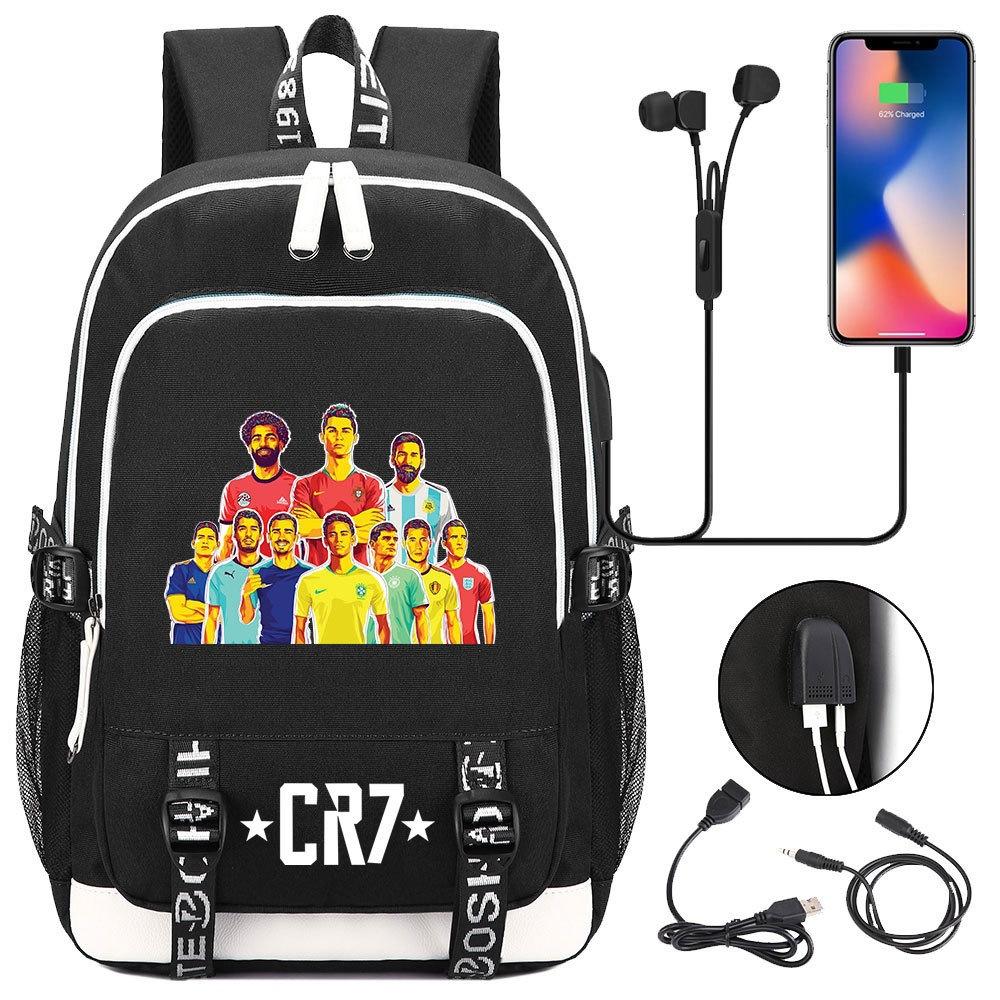 Mochila escolar de gran capacidad con correa para el hombro; set de tres piezas para estuche de lápices de estudiante