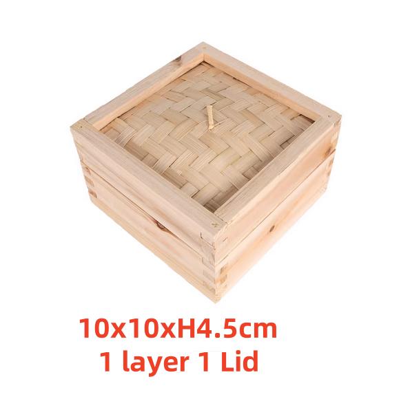 Bambus Holz Quadrat Rechteckig Kochdämpfer Brötchen Dicke Teigtaschen Dämpfer Topf Fisch Reis Gemüse Snack Korb Kochwerkzeuge