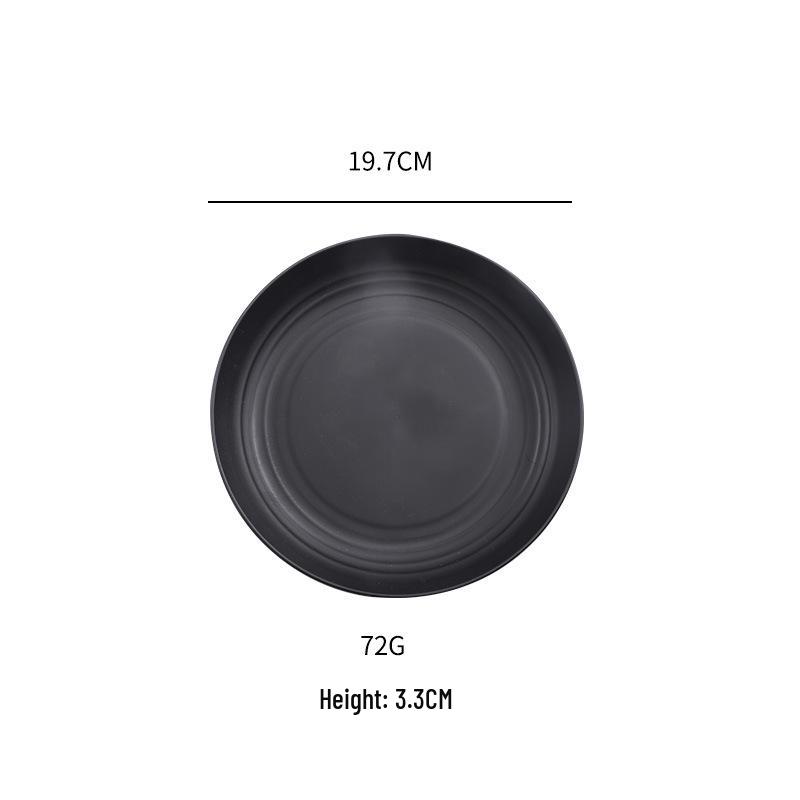 

Набор столовой посуды из пшеничной соломы: Черные тарелки, миски и чашки для использования на открытом воздухе и дома