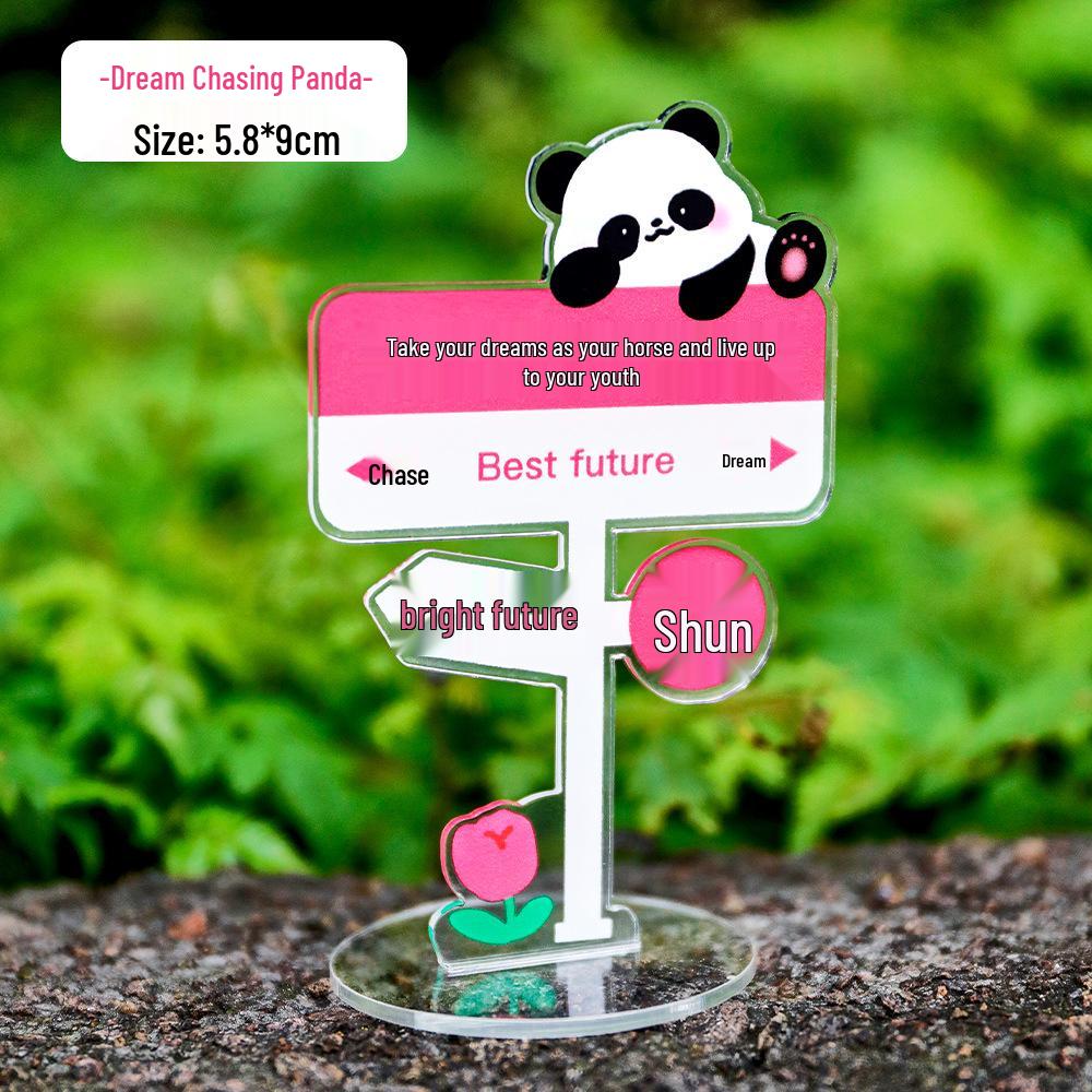 Inspirational Cartoon Character Standee - Acrylic Desk Ornament Gift