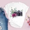 Fashion 2025 Women T-Shirt Pink Beautiful Butterfly Graphic Print Female T Shirt Casual Harajuku Short Sleeve Kawaii Ladies Tops