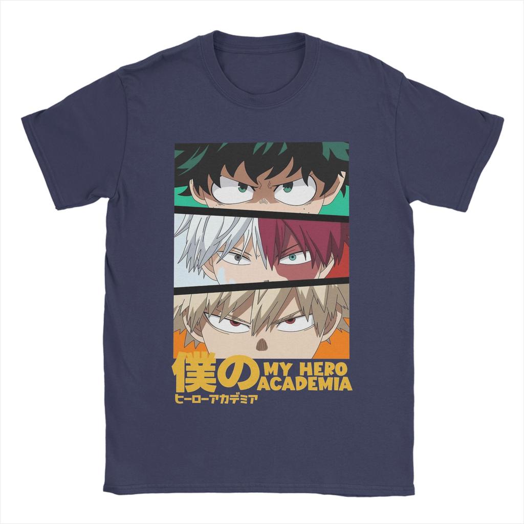 Anime Hero Eyes My Hero Academia T Shirts Men 100 Cotton Novelty TShirt O Neck Tee Shirt Short Sleeve Clothes Plus Size