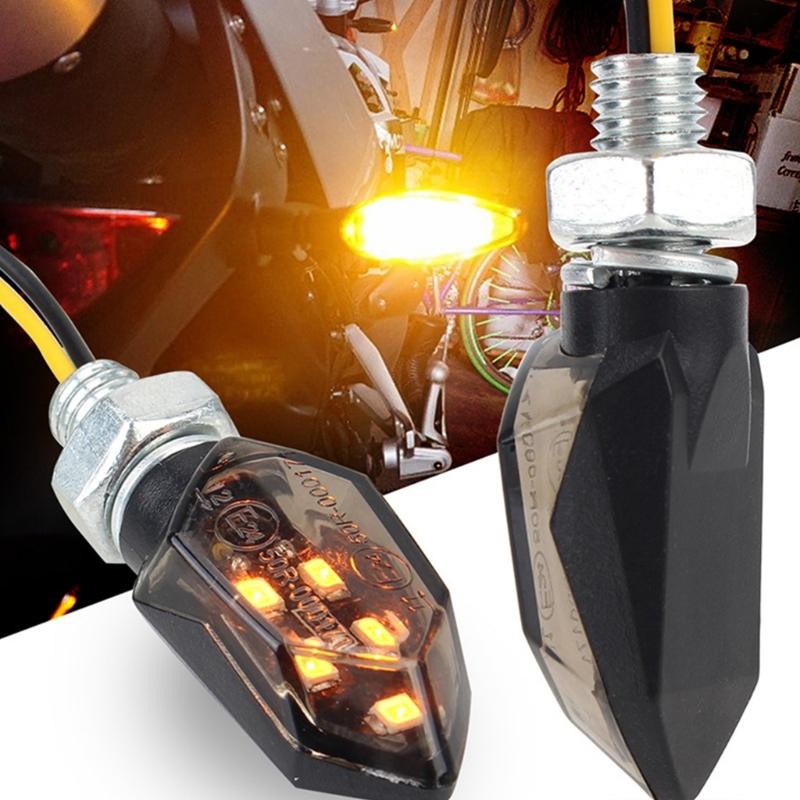 Upgrades Bright LED Motorcycle Indicator Lights 12V Universal Fit Weatherproof ABS Housing for Cruiser Sports Bikes