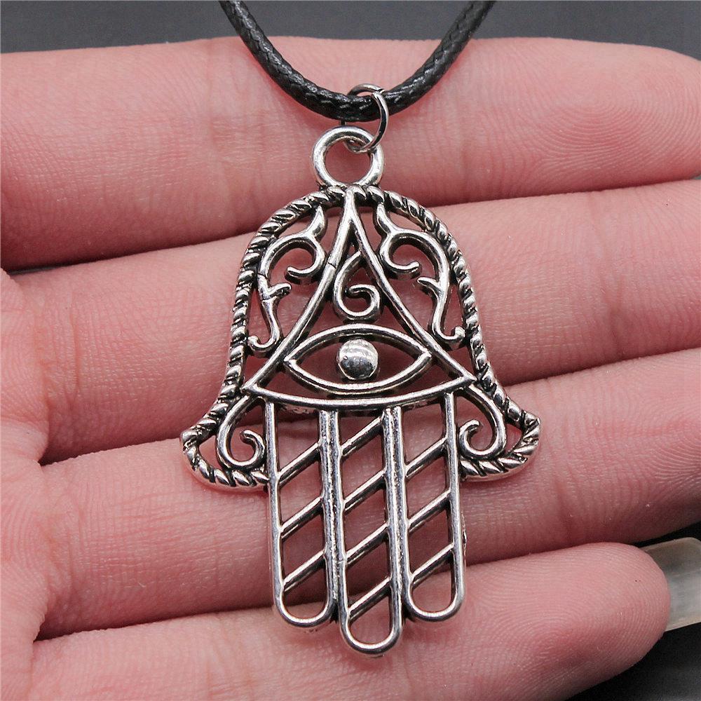 45cm Necklace Leather Chain Big Eye Of Horus Minimalist Jewelry Components QN029