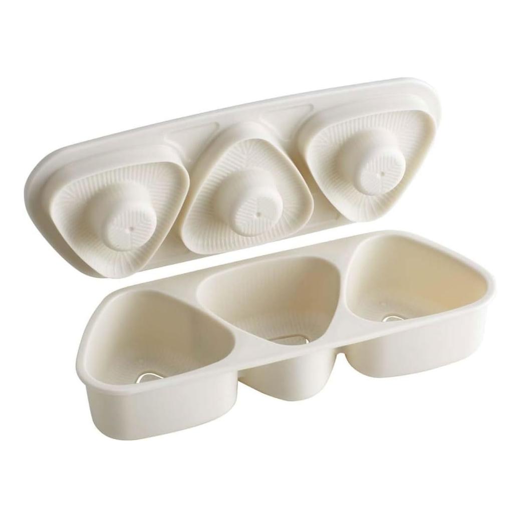 Skater Onigiri Molds Dull (3 Pieces), Gray, LKON3AG-A