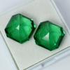 20.40 Ct Natural TSAVORITE GARNET Square Cut GREEN Loose Gemstone Pair CERTIFIED