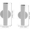 2pcs Wall-Mounted Flower Tube: Metal Plant Wall Vase Holder Decoration for Home Office Room Bedroom Display Flower