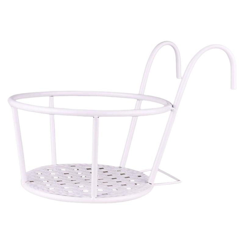 Decorative Industrial Flower Pot Organizer Hanging Iron Shelf Vertical Garden Display Wall Mounted Herb Planter Rack