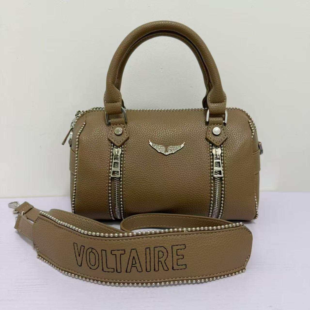 

ZV 2025 Чорна жіноча сумка через плече з натуральної шкіри з візерунком лічі хакі