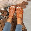 Sommer Römische Flache Schuhe Damenschuhe Flache Ferse Urlaub Strand Mode Hundert Sandalen Frauen