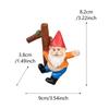 Funny Gnome Sculpture Multi Purpose Mini Dwarf Statue Non-Fading Pot Edge Hanging Decor for Garden Planter Edge& Balcony Railing