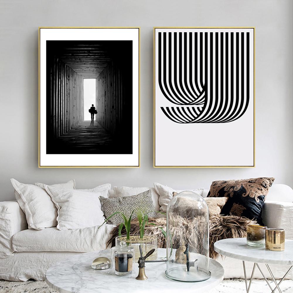 Nordic Minimalist Abstract Geometric Line Character Quotes Wall Canvas Posters Painting Prints For Living Room Art Decor
