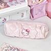 Pink Girly Heart Japanese Cat Zipper Pencil & Makeup Bag