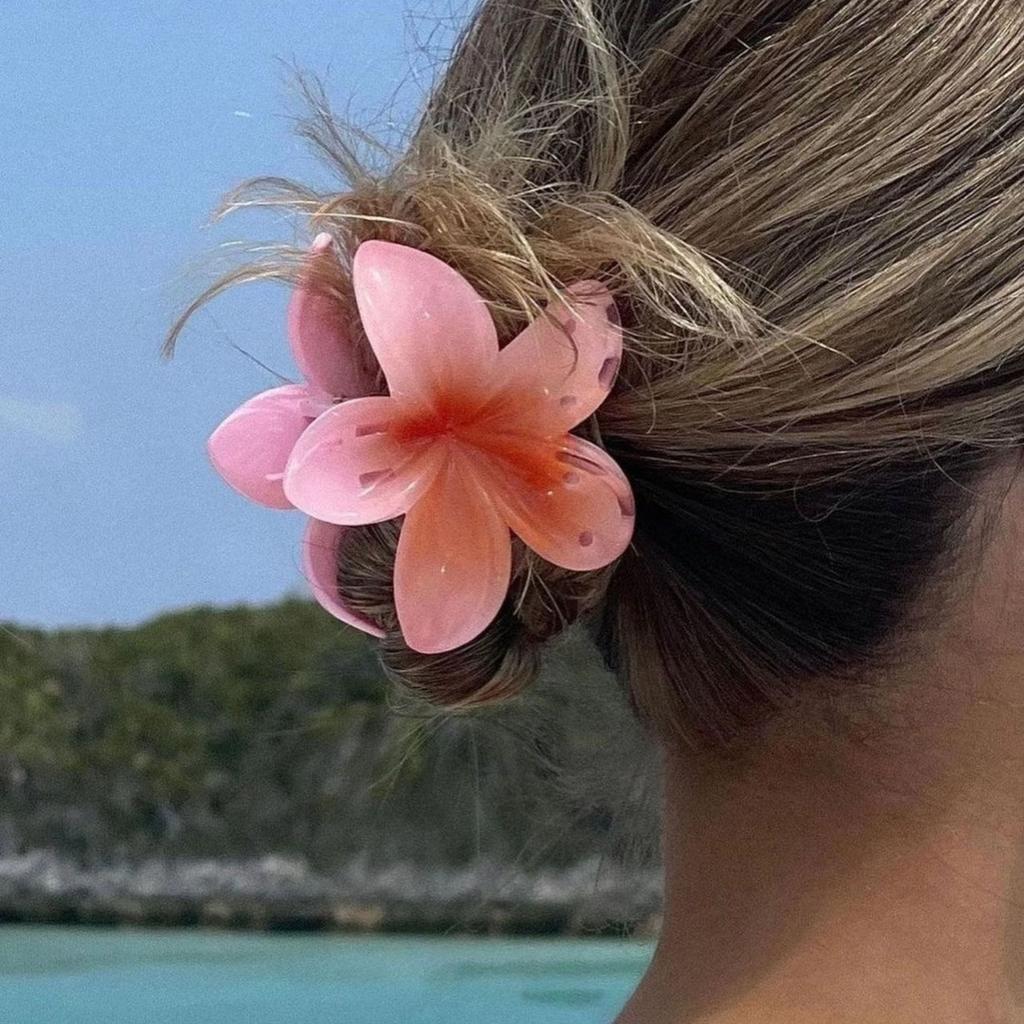 2pcs Frangipani Grasp The Temperament Hairpin Travel Photography Advanced Atmosphere Clip Headband