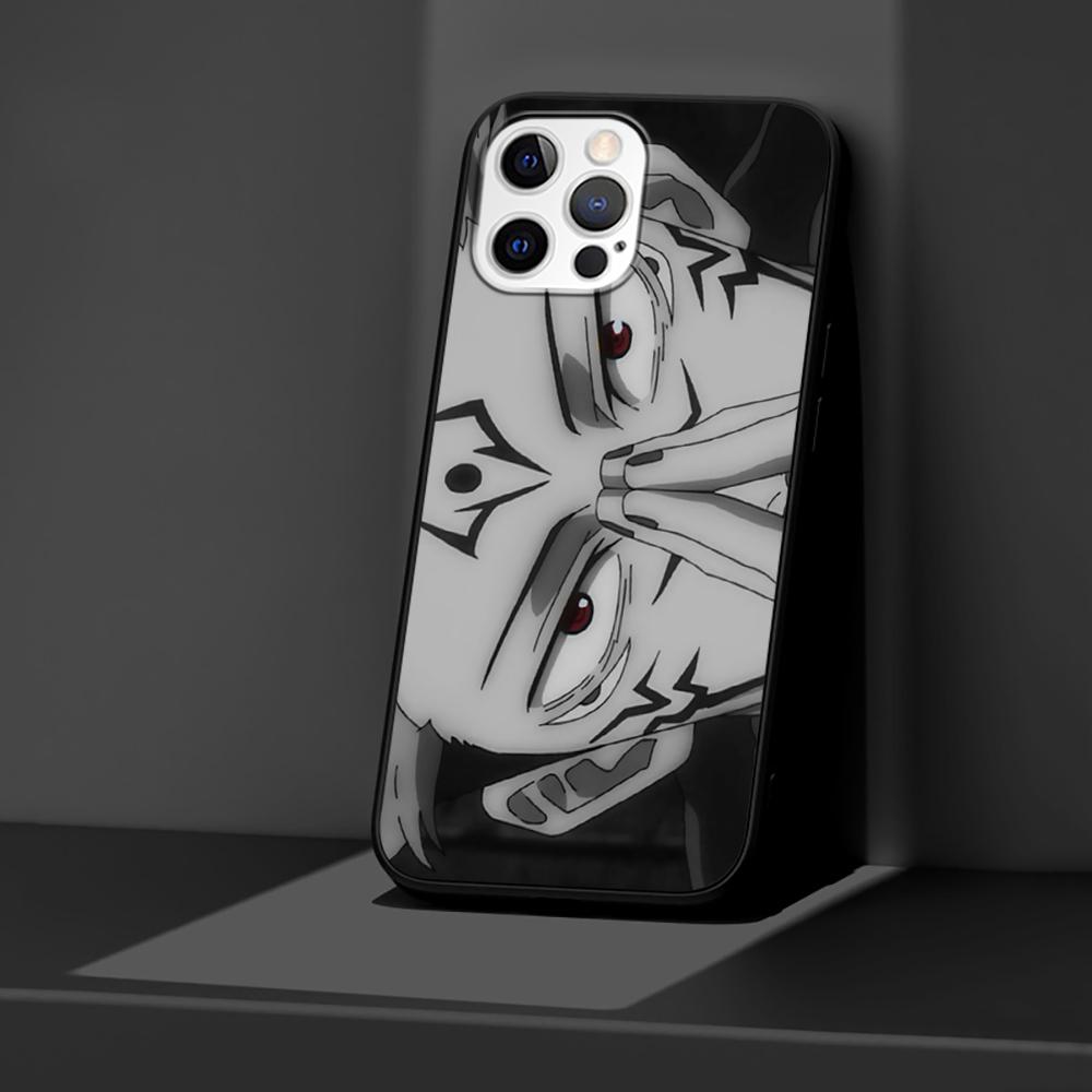 Anime Jujutsu Kaisen Case for iPhone 14 11 13 Pro Max 12 Mini XR 7 8 Plus SE 2020 XS 6 6S + Coque Black Soft Phone Bag Cover