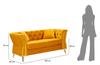 Sofa Emy Mustard With Cushions  Cm 162X83X76