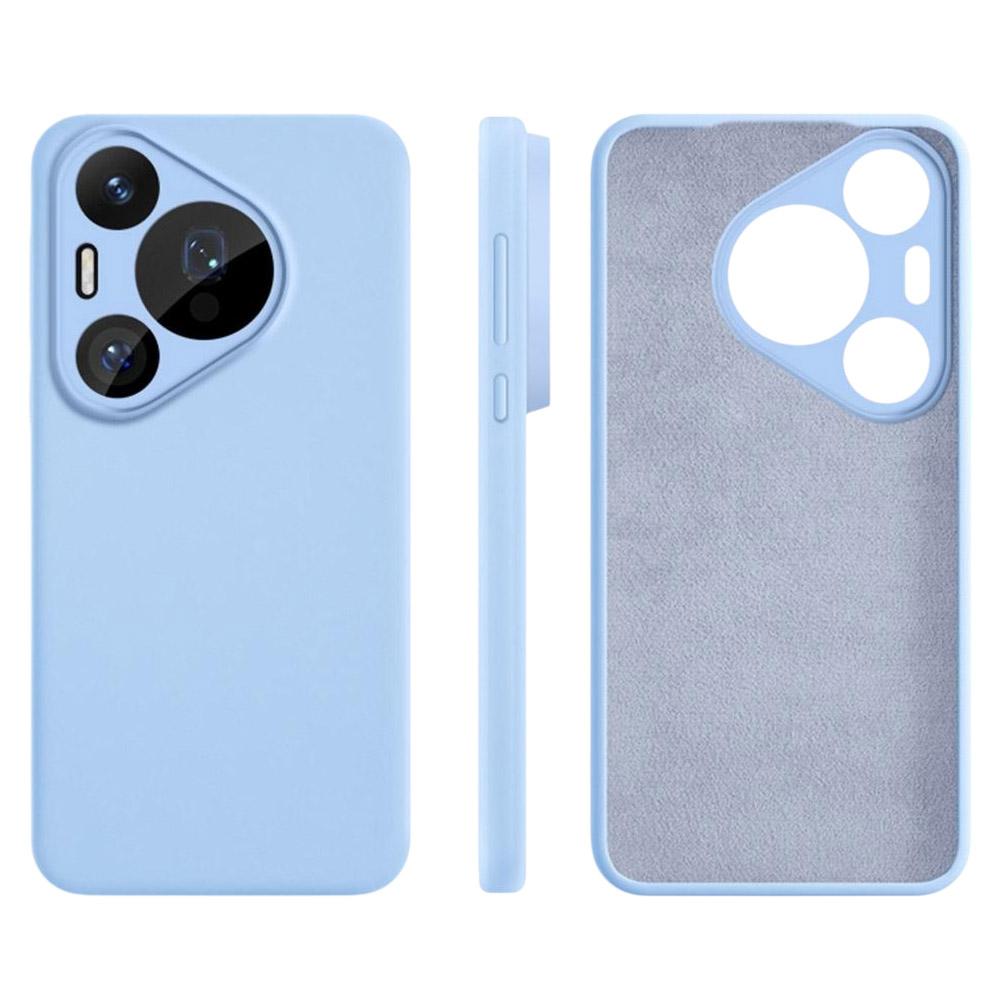 

Чохол для Huawei Pura 70 Pro з точними вирізами, рідкий силікон+ПК, протиударний чохол для телефону Baby Blue