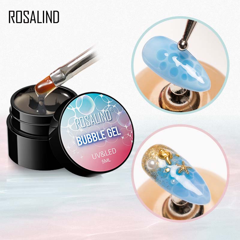 ROSALIND 5 ml Blase Gel Nagellack Punktierung Blase Dekorationen Nagel Gel Strass Kleber Für Nail art Dekorationen