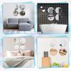4 Pcs Mirror Sticker, 6 inch Round Adhesive Mirrors, Acrylic Mirror Wall Stickers Self Adhesive for Bathroom, Home, Living Room, Bedroom Decor