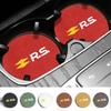Car Anti-slip Water Cup Heat Insulation Mat Suede Decor Coaster For Renault RS Koleos Captur Twingo Kadjar Megane Clio Scenic S555