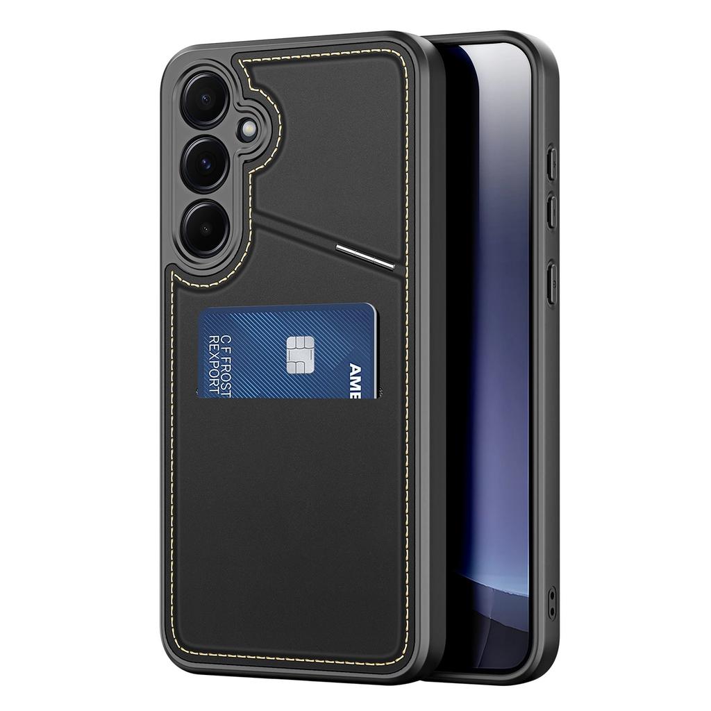 Dux Ducis Rafi II hoesje voor Samsung Galaxy S25 met standaard en portemonnee - zwart