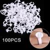 100pcs Disposable Makeup Tattoo Ink Rings Eyebrow Lip Tattoo Pigments Holder Container Cup