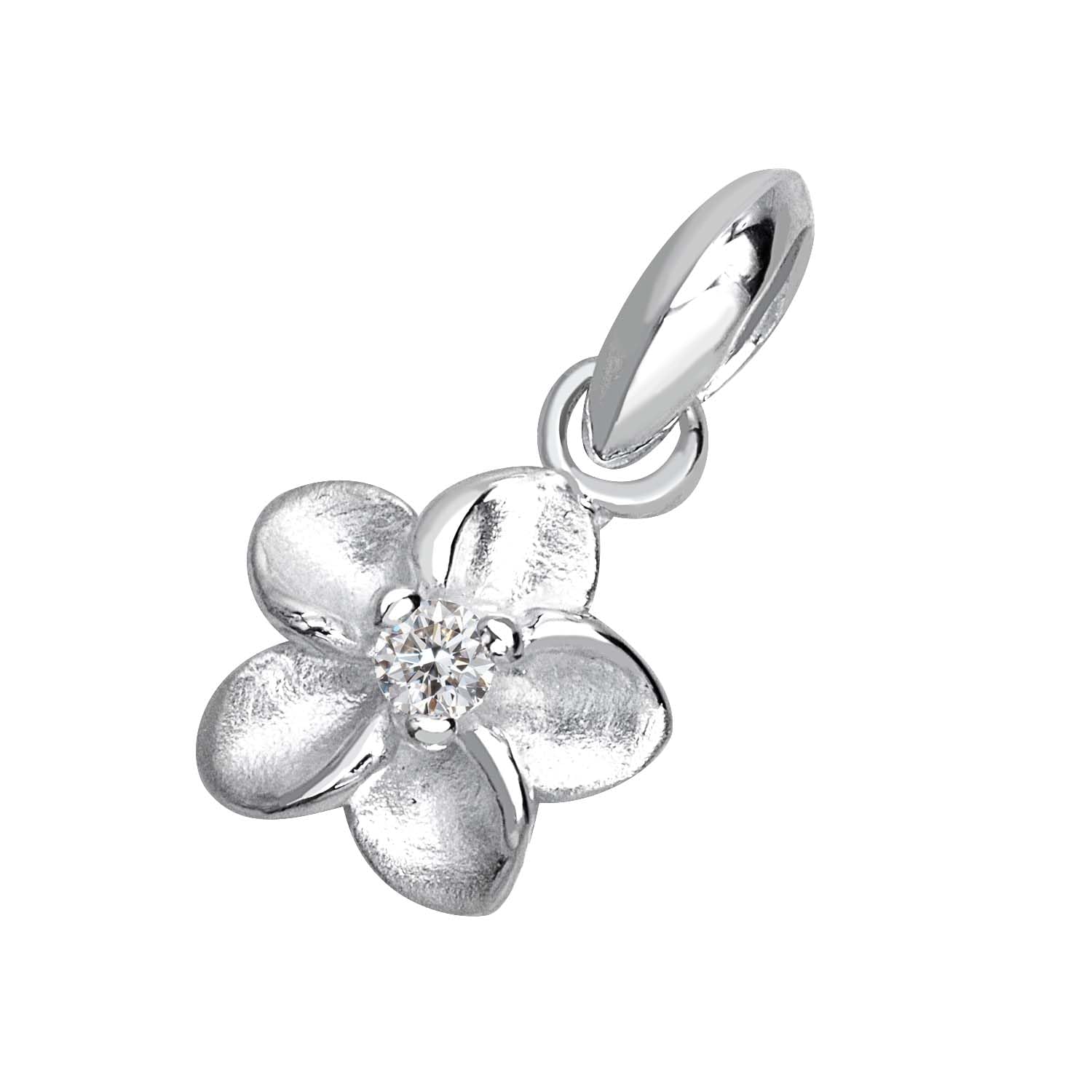 [Sears] Pendant Top, Men s & Women s, Sterling Silver 925, Hawaiian Plumeria Design, sp01-0007