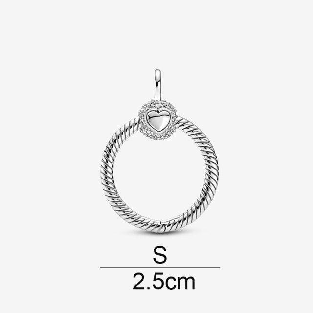 S925 Sterling Silver Color Necklace Collocation Pendant Moments Charms Bead For Women Fit Bracelet