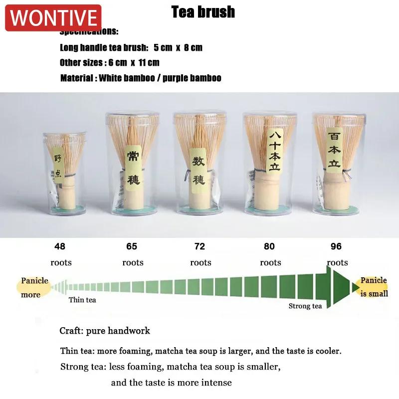 1/4 Stück Bambus-Teequirl Matcha Punkt Grüner Tee Pulver Gerät Passendes Werkzeug Japanisches Matcha Bürstenwerkzeug Küchen-Bar-Zubehör