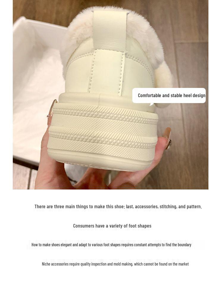 Women’s Velvet Canvas Height-Boosting Velcro Shoes for Autumn/Winter – Thick Sole & Warm Design