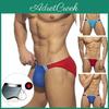 Contrast Color Comfortable Chic Thin Hollow Out U Convex Swimming Shorts Men Swimwear
