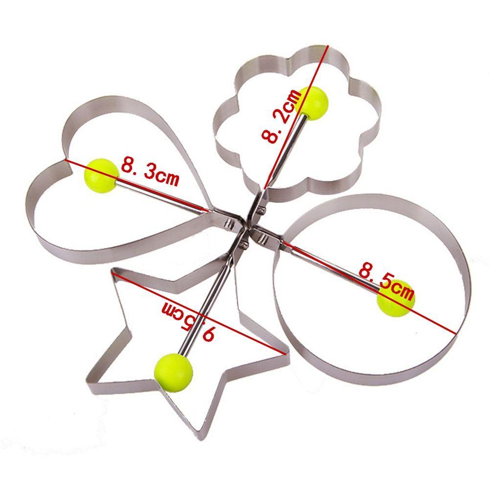 4 Shapes Frying Mold Stainless Steel Omelette Mold Fried Egg Pancake Shaper  Kitchen Accessories