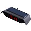 Tragbare Solar-Autodigital-LCD-Uhr & Temperaturanzeige Auto-Armaturenbrett-Uhren Hintergrundbeleuchtung Elektronischer Bildschirm Temperaturuhr
