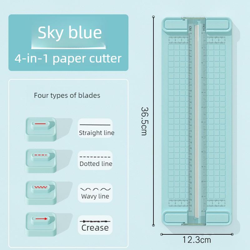 Portable Mini Paper Cutting Machine with Handle for Gift Wrapping Christmas Packaging DIY Crafts Home Office Manual Cutter Tool