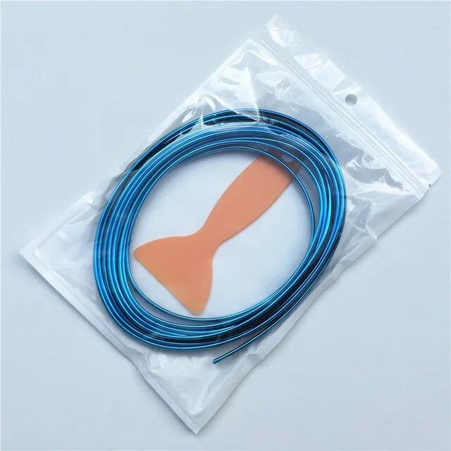 5M/Packung DIY Universal Flexible Innendekoration Auto Styling Zierleiste Chrom Dekoration Streifen