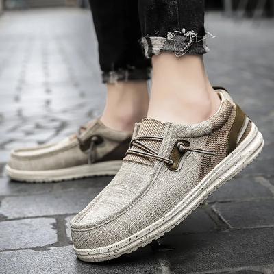 Fashion Summer Canvas Shoes Men Sneakers Lightweight Breathable Walking Footwear New Slip-on Comfortable Casual Men's Shoes Masculino