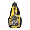 Creative Music Guitar Small Sling Bag for Men Women Outdoor Sports Chest Crossbody Backpack
