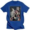 Japanese Samurai Guitar Graphic Tshirts Black Fashion Men Short-sleev Tee Male Shirt Fitness Tees Summer Oversized T-shirt